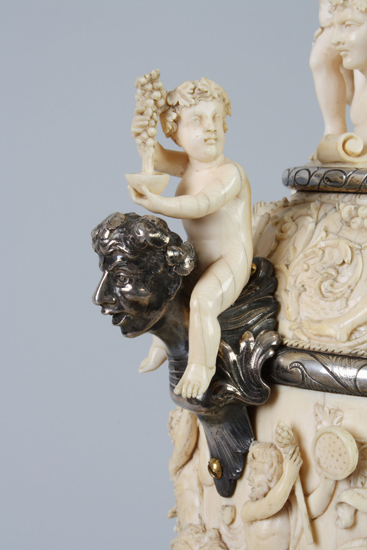Carved Ivory Ewer and Charger